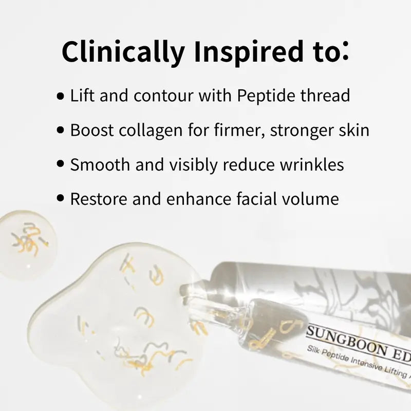 Silk Lifting Peptide Ampoule | Wrinkle Care | Face-Lift at Home serum with Peptides & Deep Collagen | Plumping, Smooth, Anti aging Korean Skincare (30ml)