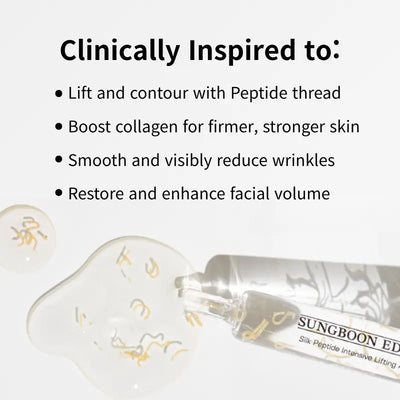 Silk Lifting Peptide Ampoule | Wrinkle Care | Face-Lift at Home serum with Peptides & Deep Collagen | Plumping, Smooth, Anti aging Korean Skincare (30ml)
